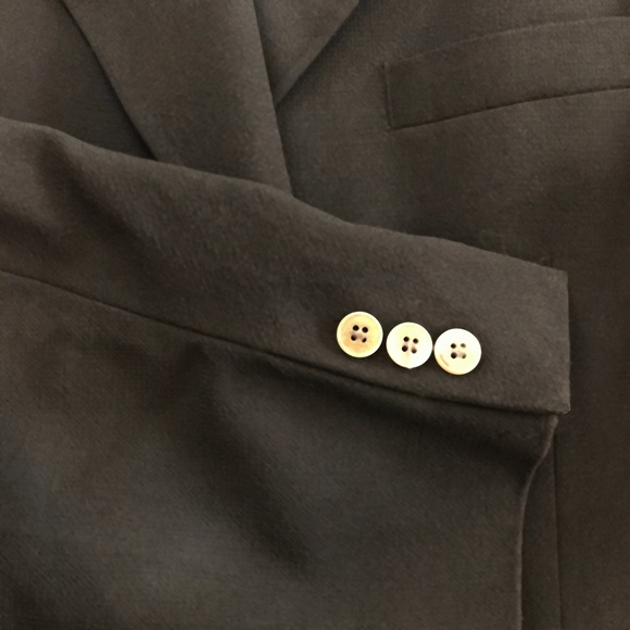 MEZZROW MEN'S BLACK 100% WOOL SUIT JACKET SIZE T44 - Picture 3 of 7